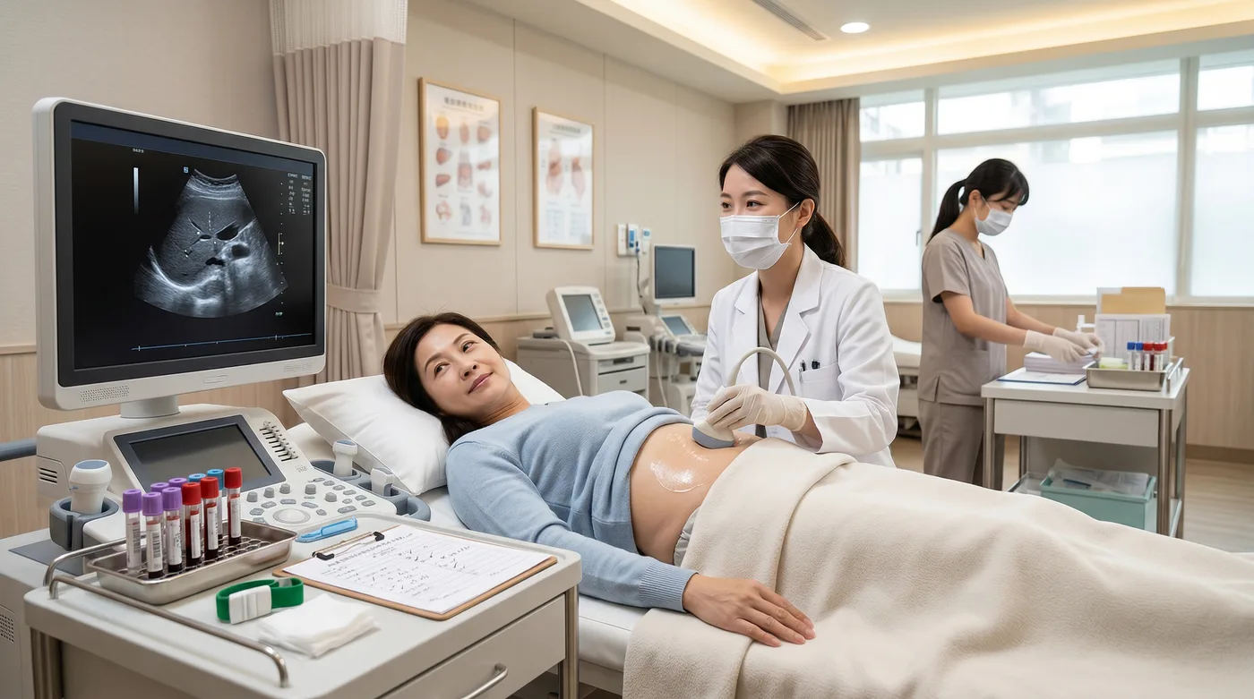 高血脂評估常見檢查，包括空腹抽血與腹部超音波