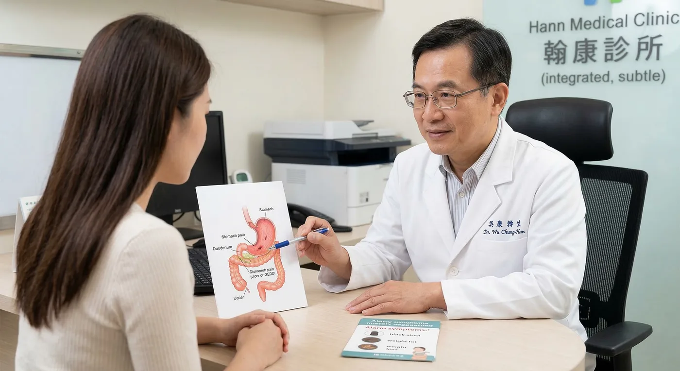胃痛何時該看醫師？警訊症狀包括黑便、體重減輕、吞嚥困難